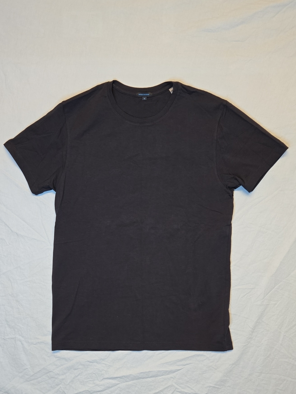 Patrick Assaraf Dark Navy Blue Pima Cotton Crewneck T-Shirt